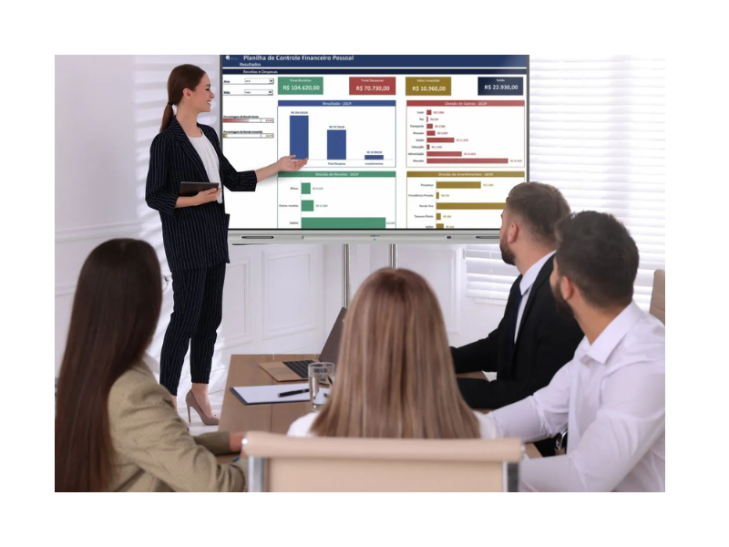 Telas Interativas em Reuniões Corporativas: mais colaboração, produtividade e decisões rápidas